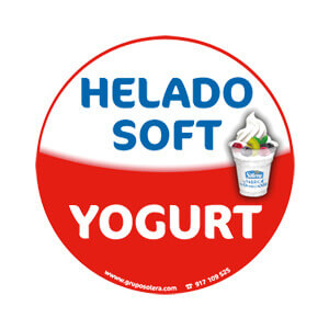 helado soft yogurt decoración