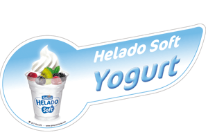 Banda helado soft yogurt decorativa