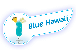 Banda coctel blue hawaii