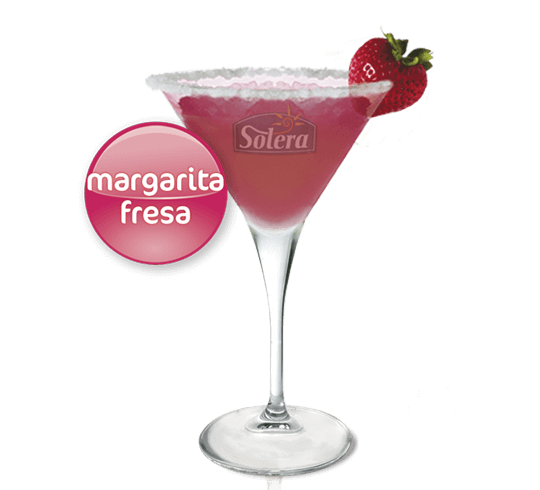 Cóctel margarita de fresa Solera