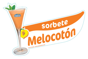 Cartel sorbete melocoton