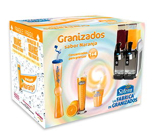 caja granizado de naranja