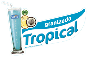 Cartel granizado tropical